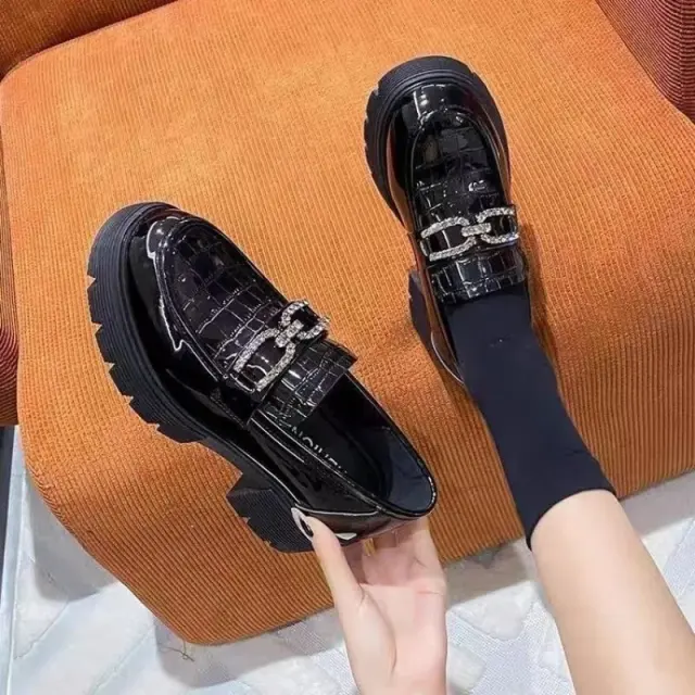 Women's British-Style Black Loafers – view 4