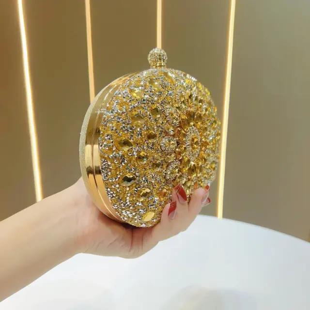 Sunflower Rhinestone Evening Crossbody Bag – view 2