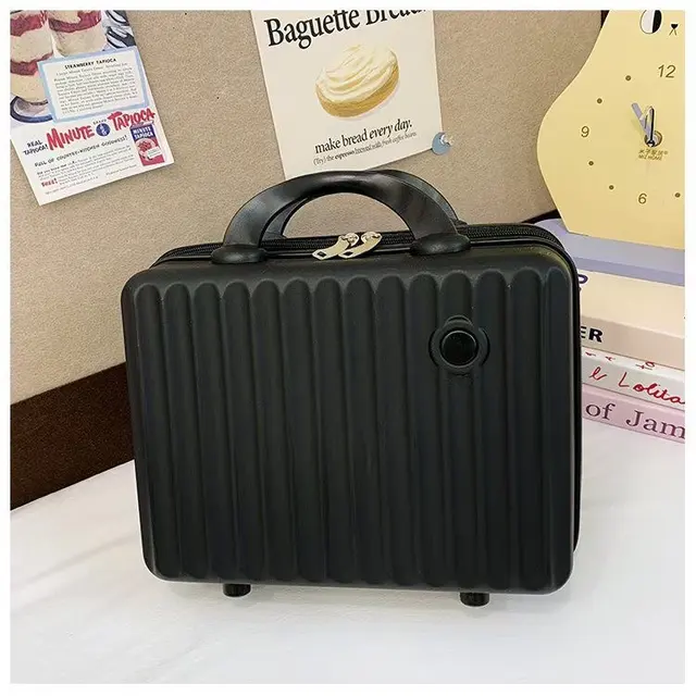 Portable Mini Travel Makeup Case (Hard Shell Ribbed Design) – view 4