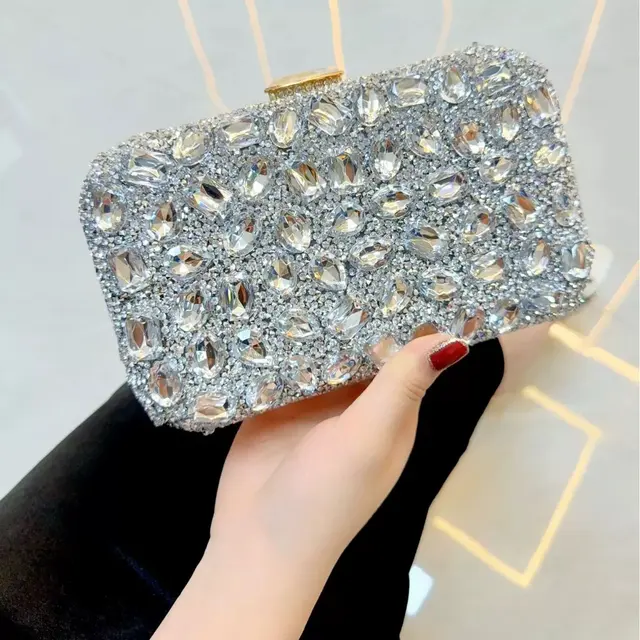 Rhinestone Glitter Clutch & Shoulder Evening Bag – view 11