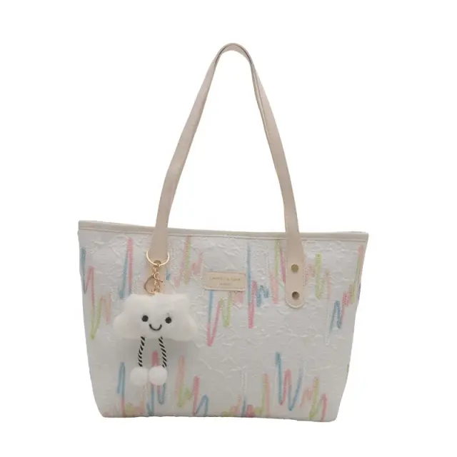 Large Zip Shoulder Tote with Pendant – view 6