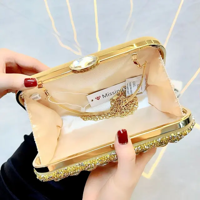 Rhinestone Glitter Clutch & Shoulder Evening Bag – view 5