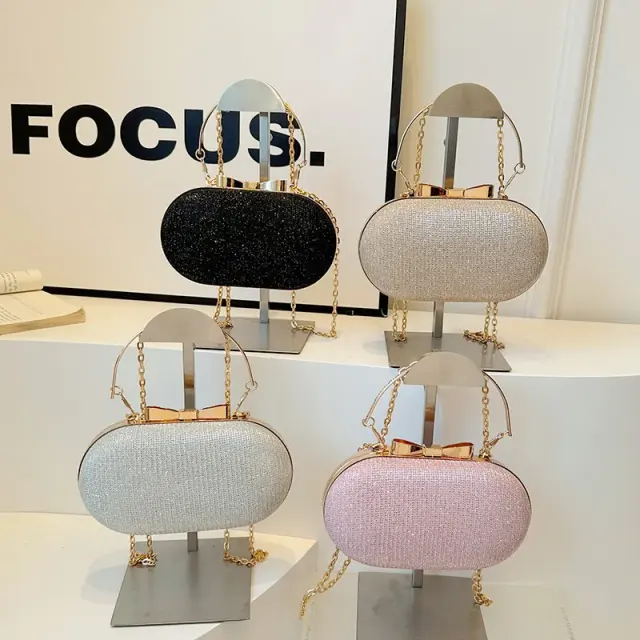 Round Ball Evening Bag with Chain