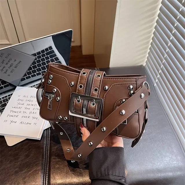 Punk Studded Buckle Shoulder Bag – view 5