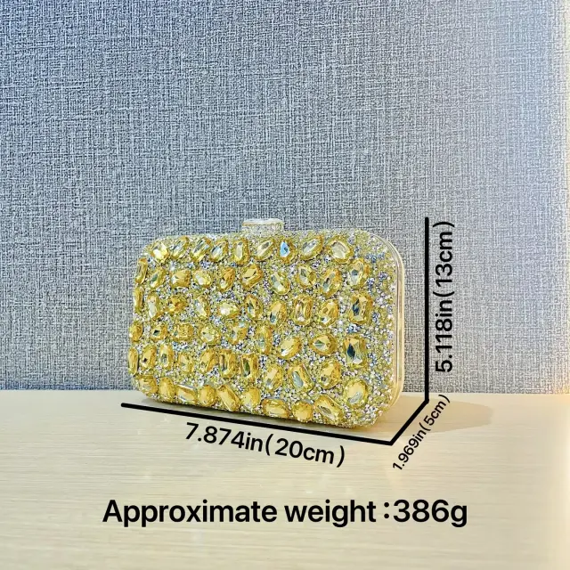 Rhinestone Glitter Clutch & Shoulder Evening Bag – view 3