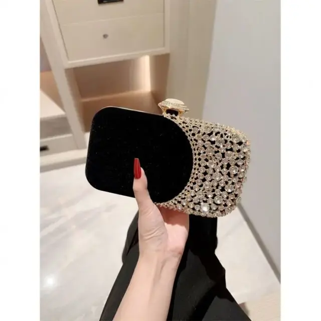 Oval Rhinestone Evening Handbag – view 4