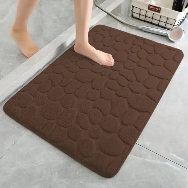 3D Pebble Memory Foam Bath Mat – view 3