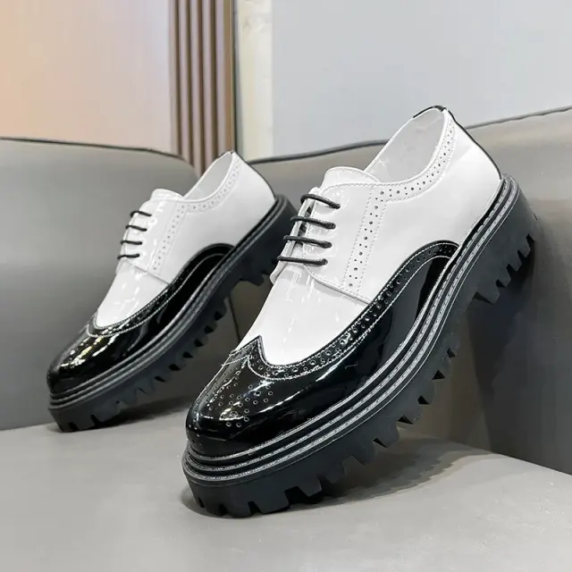Men's High-Top Pointed Leather Dress Shoes – view 4
