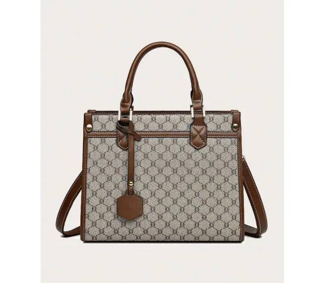 Brown Leather-Style Handbag – view 4