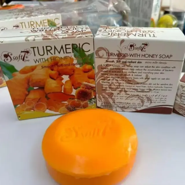 Turmeric Honey Solid Bar Soap with Kojic Acid – view 2