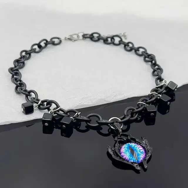 Cuban Chain Star & Moon Pendant Necklace – view 5