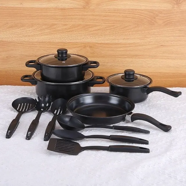 Premium Non-Stick Cookware Pot Set with Spoon – view 2
