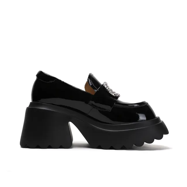 Crystal-Buckle Rhinestone Loafers – view 5