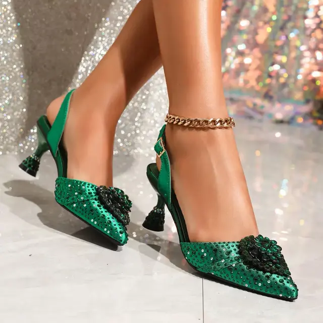 Crystal Banquet Diamond Heels & Pointed Flats (Custom Edition) – view 3