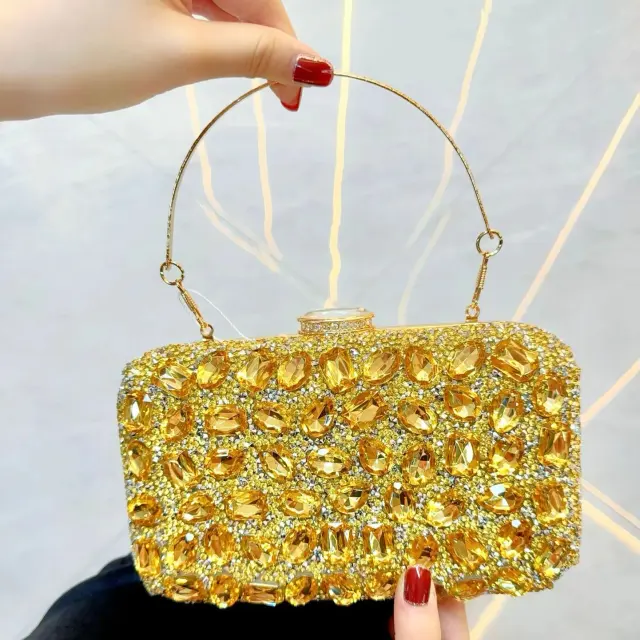 Rhinestone Glitter Clutch & Shoulder Evening Bag