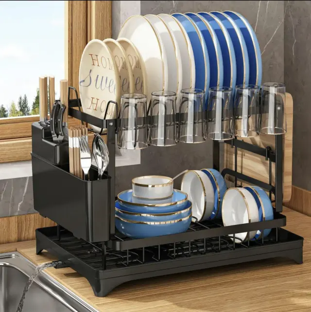 Double-Tier Metal Kitchen Storage Rack – view 6
