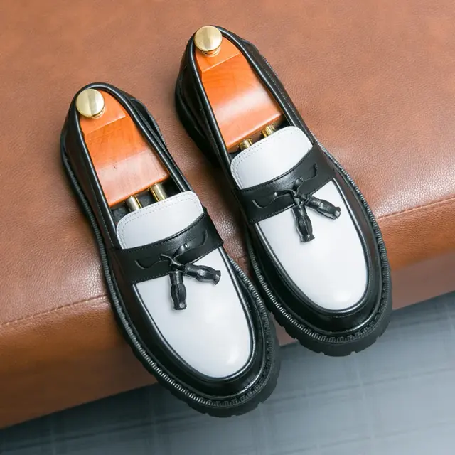 Men's Thick-Sole Leather Shoes – view 3