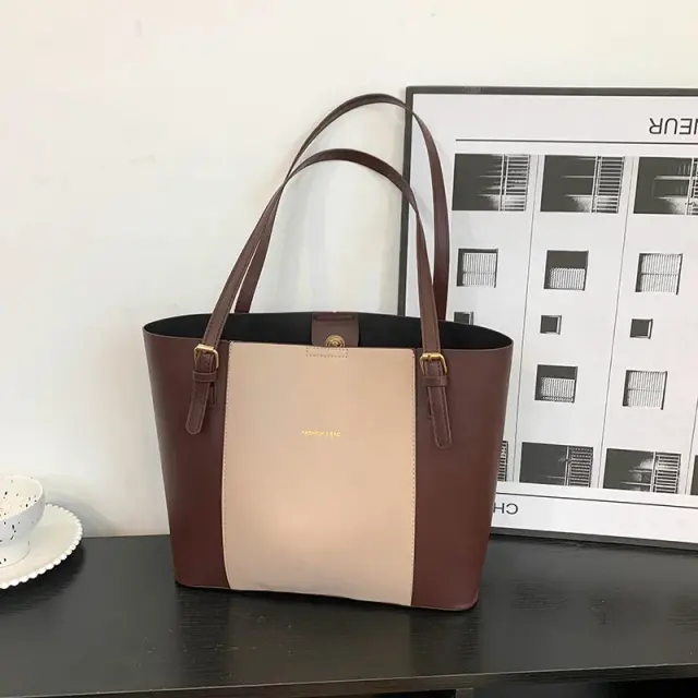 Vintage Leather-Look Large Tote – view 2