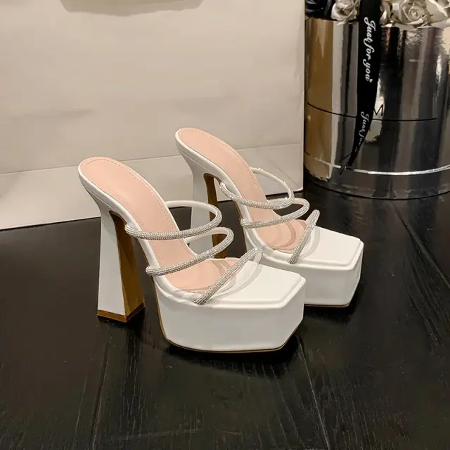 Rhinestone Platform High-Heel Sandals – 15cm – view 2