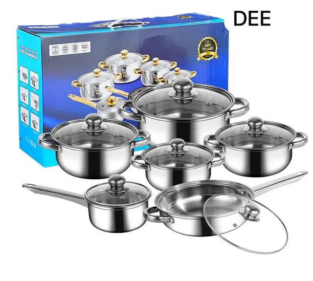 Premium Stainless Steel 6-Piece Cookware Pot Set
