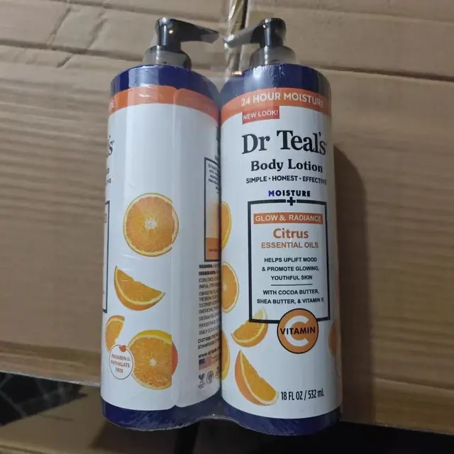 Dr Teal's Glow & Radiance Body Lotion with Citrus Essential Oils – 532ml × 2 – view 2