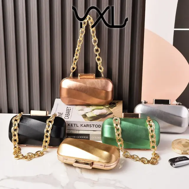Metallic Chain Evening Bag