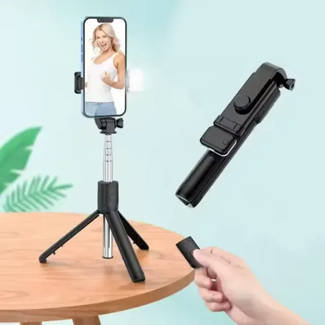 Extendable Rotating Phone Stand & Selfie Stick with Remote – view 2