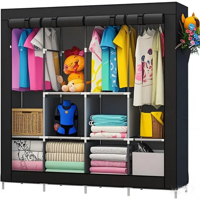 Folding Fabric Portable Wardrobe – Large – view 4