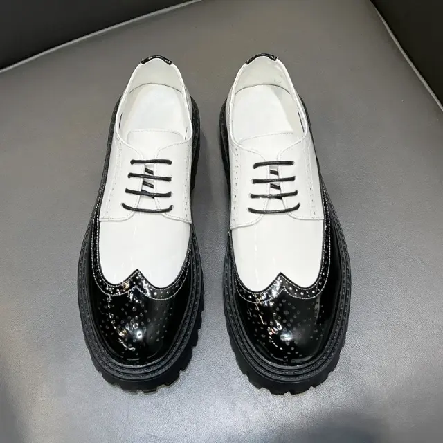 Men's High-Top Pointed Leather Dress Shoes – view 5