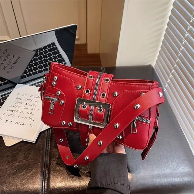 Punk Studded Buckle Shoulder Bag – view 4