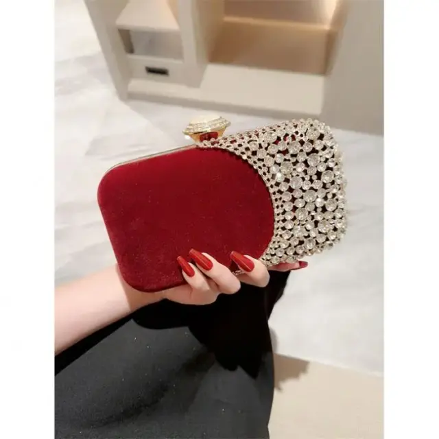 Oval Rhinestone Evening Handbag
