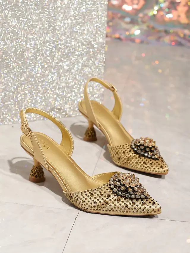 Crystal Banquet Diamond Heels & Pointed Flats (Custom Edition) – view 5
