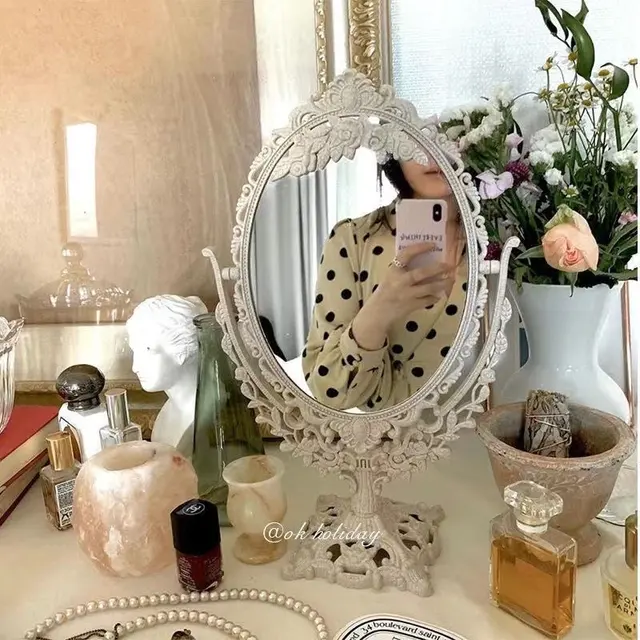 Aimei 2-Piece Set – Beige Oval Mirror + Graffiti – view 4