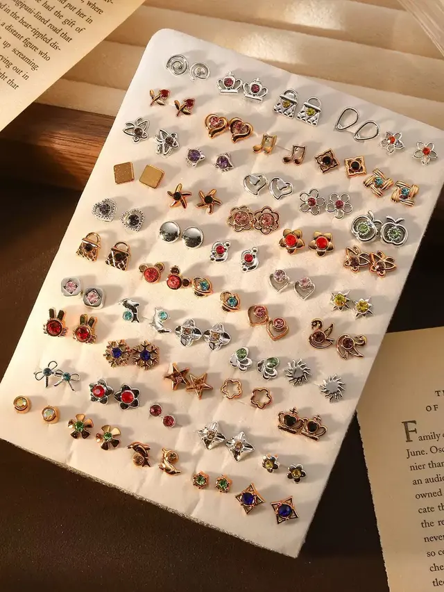 Drop Earrings Set – 50 Pairs (Assorted)