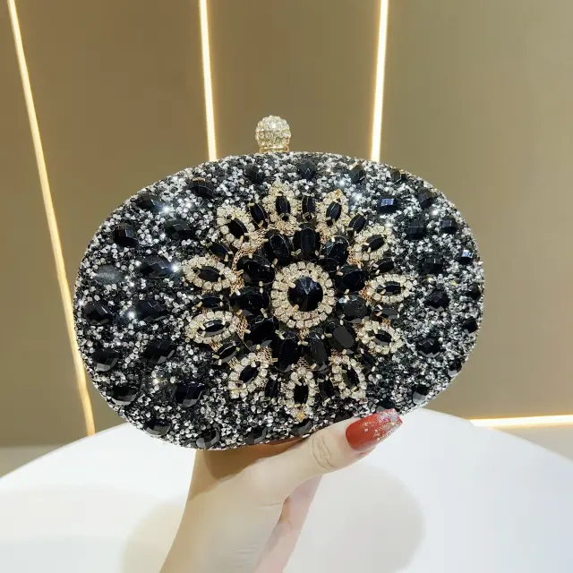 Sunflower Rhinestone Evening Crossbody Bag – view 4