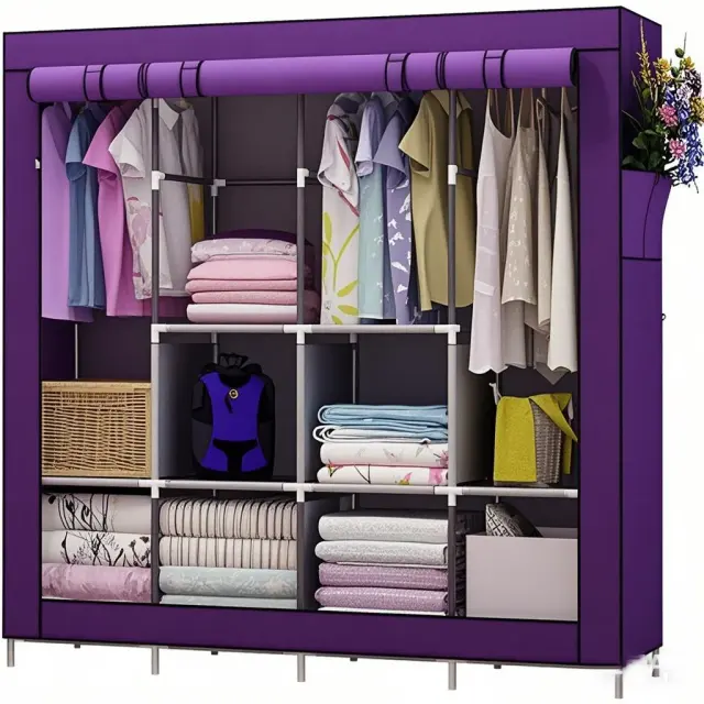 Folding Fabric Portable Wardrobe – Large – view 3
