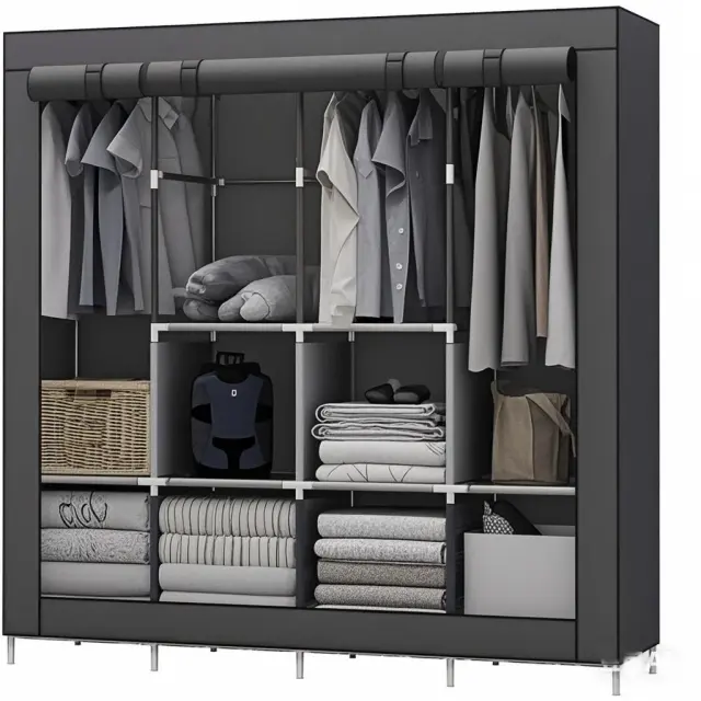 Folding Fabric Portable Wardrobe – Large – view 6