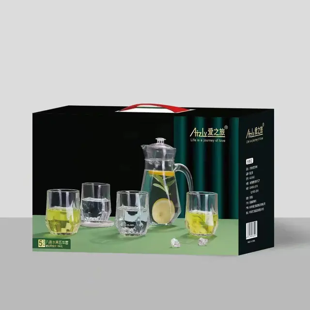 Glass Jug with Cups Set