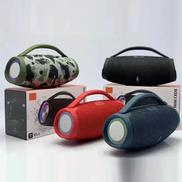 Mini Boombox 3 Bluetooth Speaker with RGB Light – view 4