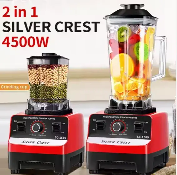 Silver Crest Double-Jug Blender – 2L/3L, 4500W