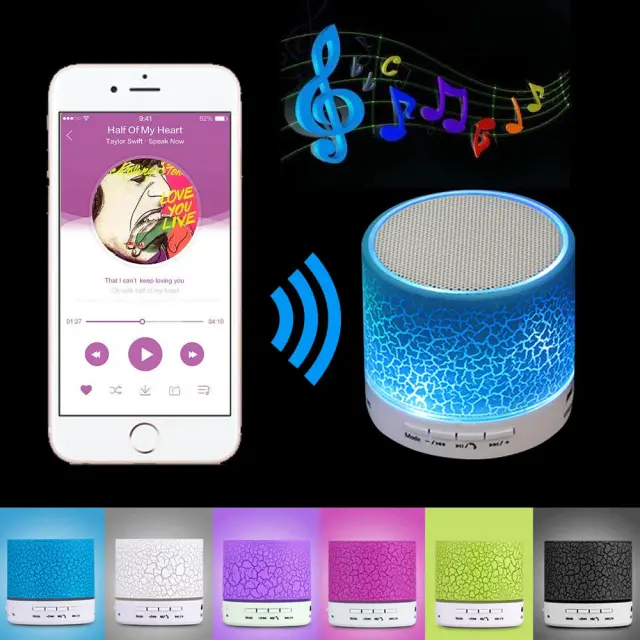 Mini A9 Wireless Speaker with RGB Light – view 3