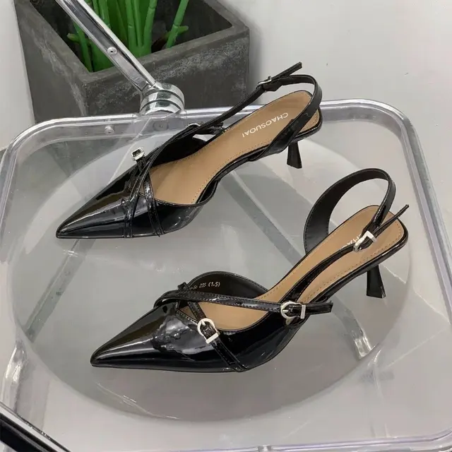 Elegant Patent Slingback -Double-Strap Edition – view 2