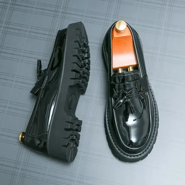 Men's Thick-Sole Leather Shoes – view 2