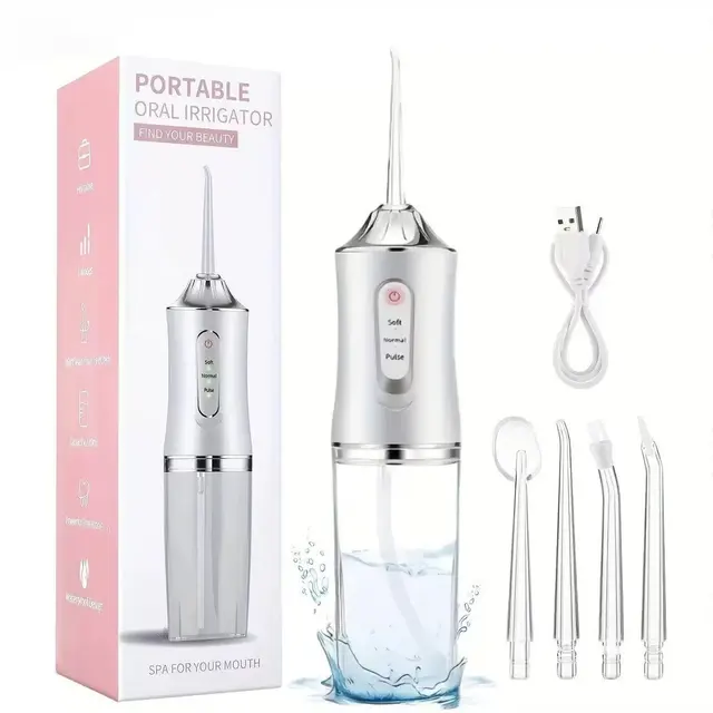 Portable Rechargeable Dental Irrigator / Water Flosser
