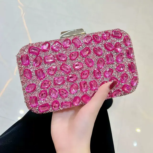 Rhinestone Glitter Clutch & Shoulder Evening Bag – view 9