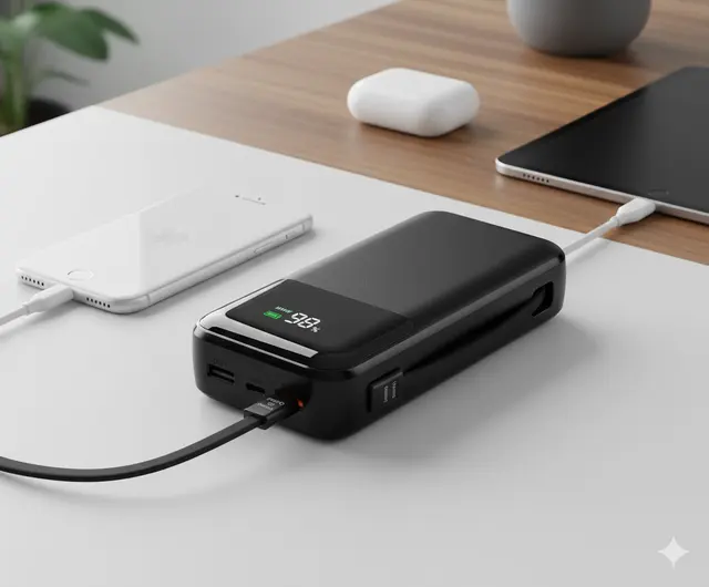 50000mAh 22.5W Power Bank with Built-in Cables – view 3