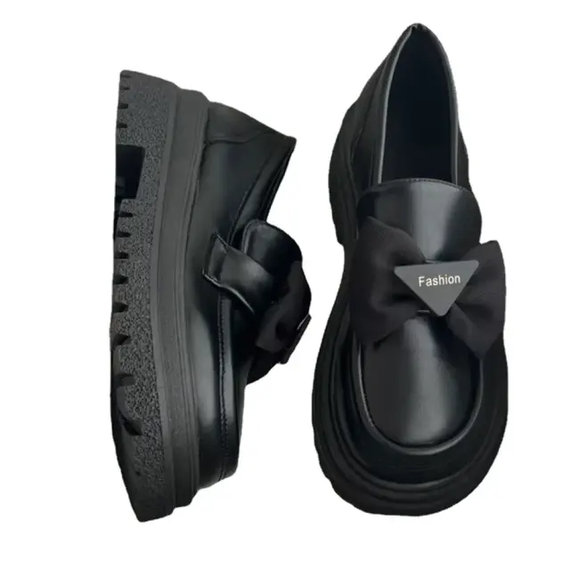 Women's Thick-Sole Leather Loafers