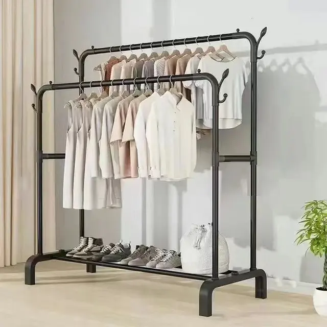 Double-Layer Heavy-Duty Clothing Rack – 150 × 149cm