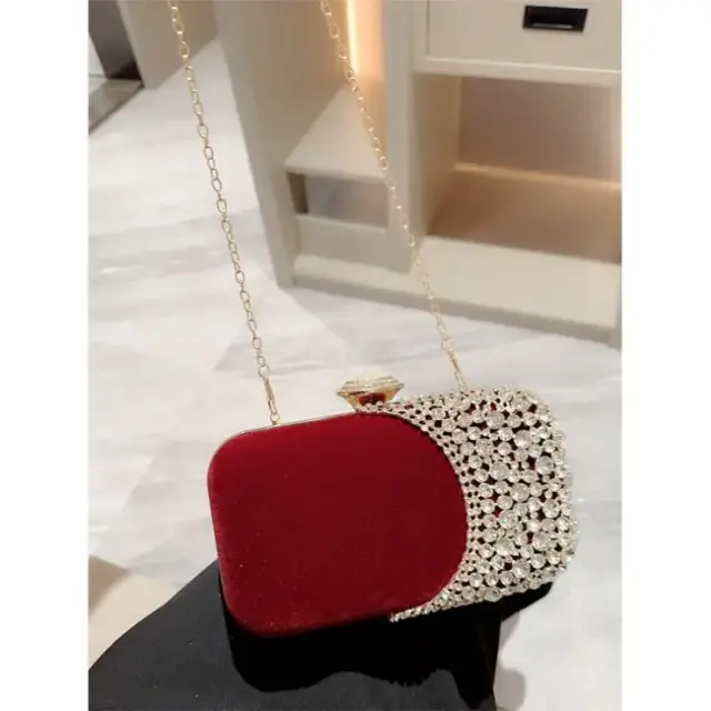 Oval Rhinestone Evening Handbag – view 3