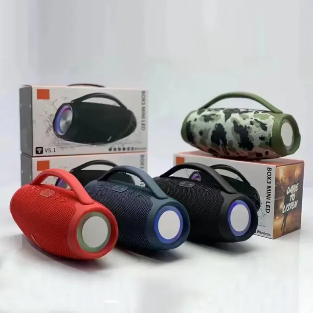 Mini Boombox 3 Bluetooth Speaker with RGB Light – view 3